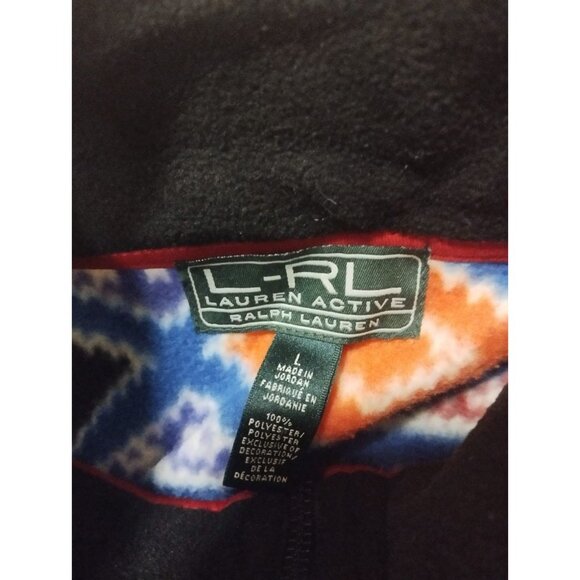Vintage Lauren Ralph Lauren Aztec Fleece Jacket Womens L Full Zip Southwest 90s - Picture 3 of 3